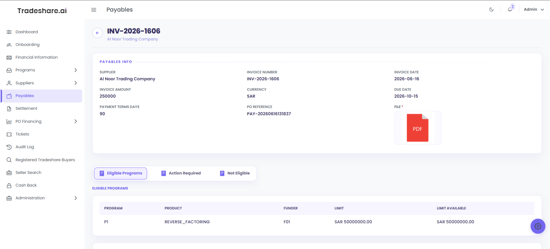 TradeShare program management preview